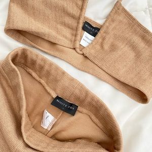 Sand two piece White Fox Boutique crop top set